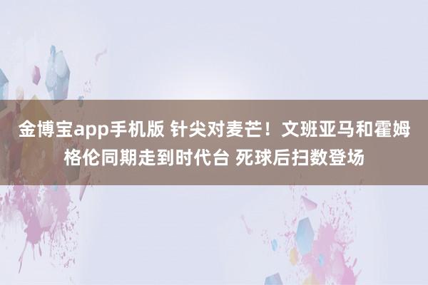 金博宝app手机版 针尖对麦芒！文班亚马和霍姆格伦同期走到时代台 死球后扫数登场