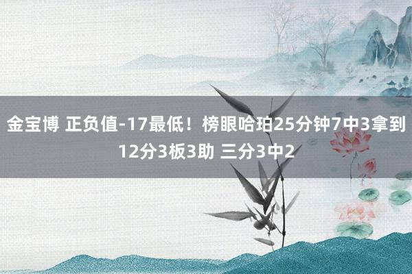 金宝博 正负值-17最低！榜眼哈珀25分钟7中3拿到12分3板3助 三分3中2
