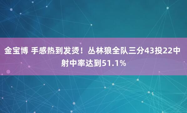 金宝博 手感热到发烫！丛林狼全队三分43投22中 射中率达到51.1%