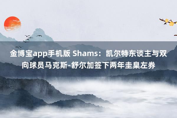 金博宝app手机版 Shams：凯尔特东谈主与双向球员马克斯-舒尔加签下两年圭臬左券