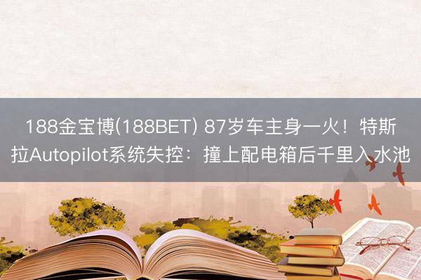 188金宝博(188BET) 87岁车主身一火！特斯拉Autopilot系统失控：撞上配电箱后千里入水池