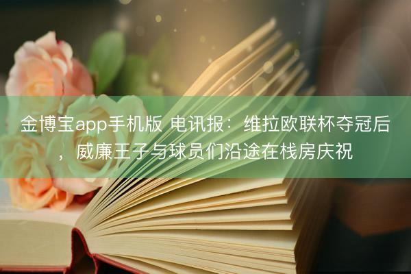 金博宝app手机版 电讯报:维拉欧联杯夺冠后,威廉王子与球员们沿途在栈房庆祝